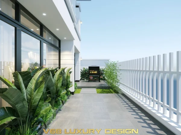 Biệt Thự Phong Cách Indochine Hạ Long0- Hành Lang