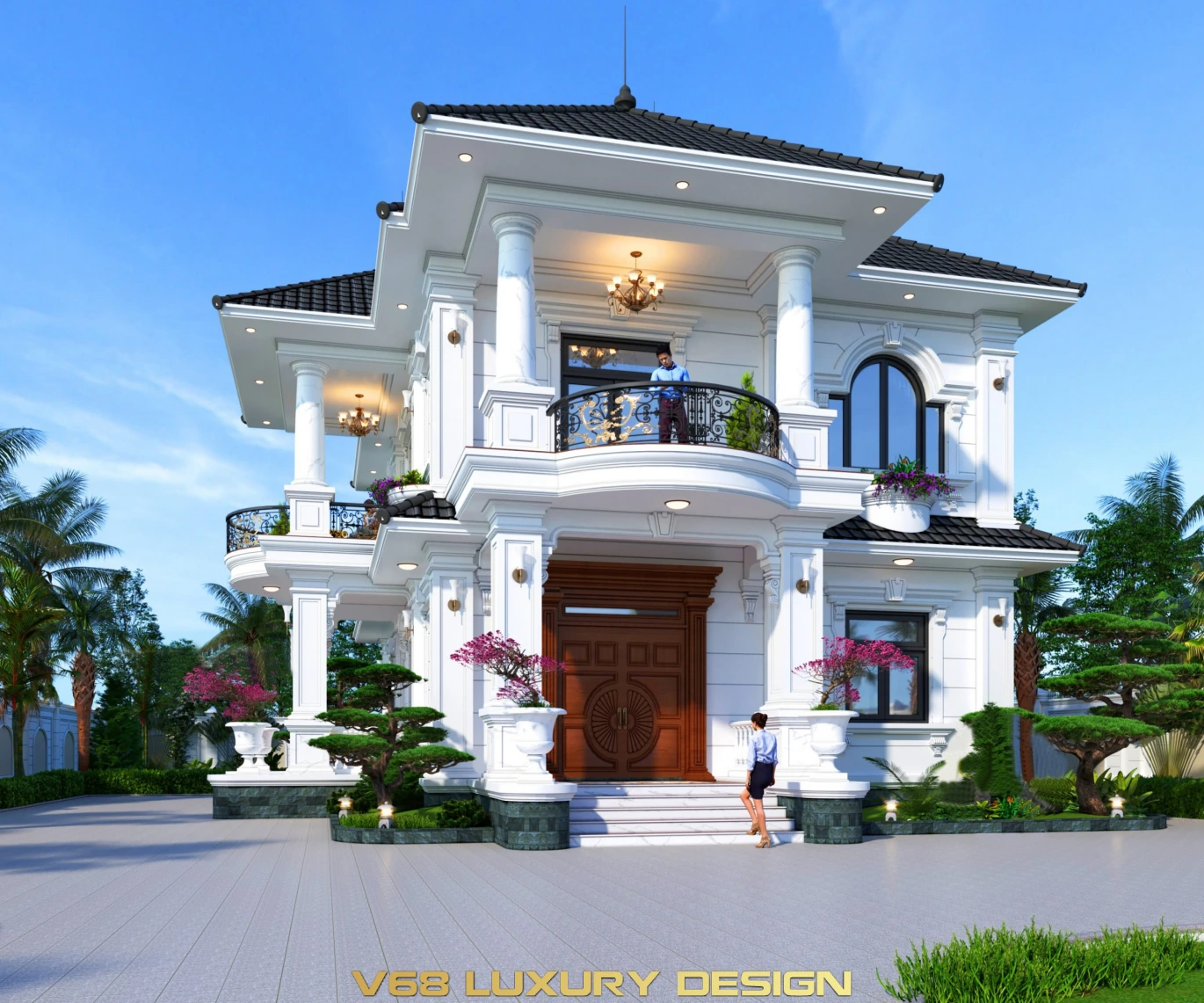 Biệt Thự Tân Cổ điển Tại Nam định - 0 - Mặt Tiền Biệt Thự 1