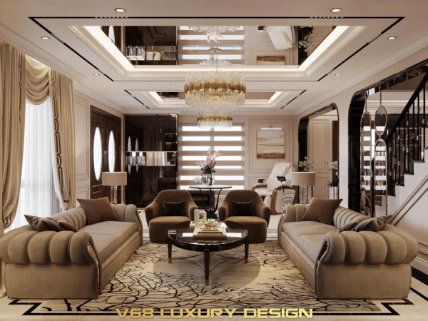 Biệt Thự Tân Cổ điển Tại Nam định - 1 Phòng Khách 3