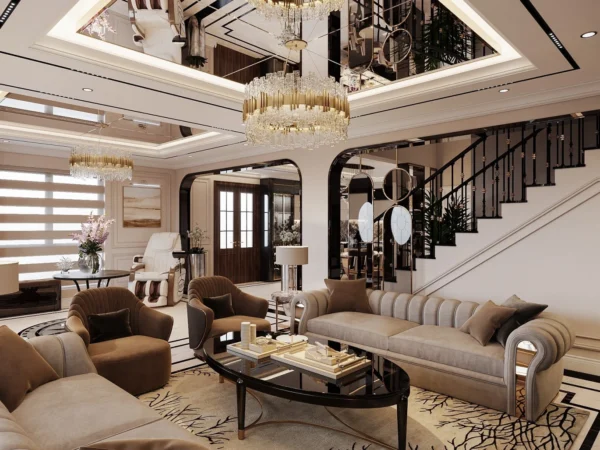 Biệt Thự Tân Cổ điển Tại Nam định - 1 Phòng Khách 4