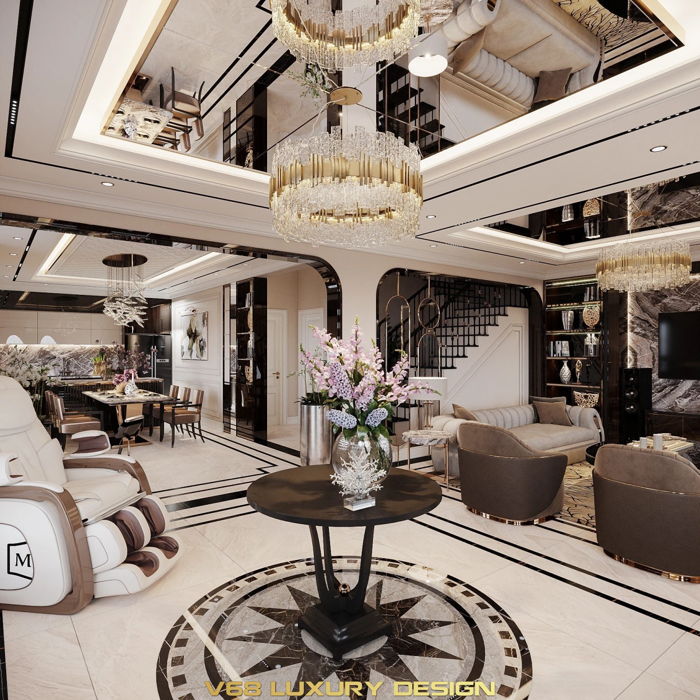 Biệt Thự Tân Cổ điển Tại Nam định - 1 Phòng Khách 5