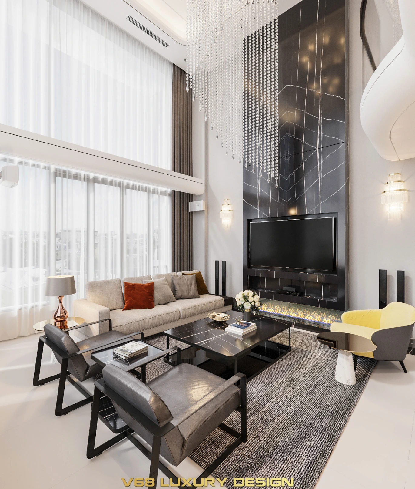 Thiết Kế Nội Thất Căn Hộ Duplex Thông Tầng Phong Cách Hiện đại - 0-phong-khach-duplex-v68-110622