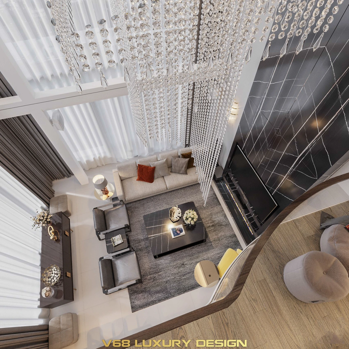 Thiết Kế Nội Thất Căn Hộ Duplex Thông Tầng Phong Cách Hiện đại - 0-thiet-ke-phong-khach-duplex-dep-v68-110622