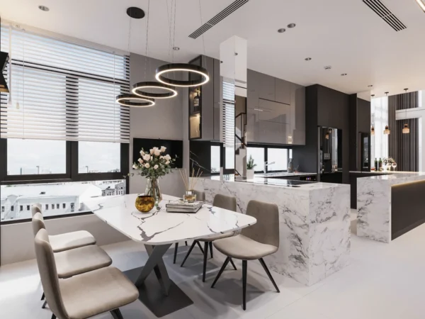 Thiết Kế Nội Thất Căn Hộ Duplex Thông Tầng Phong Cách Hiện đại - 2-thiet-ke-phong-an-dep-v68-110622