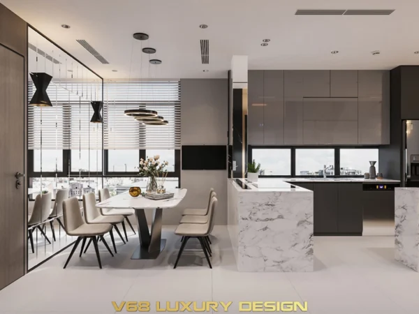 Thiết Kế Nội Thất Căn Hộ Duplex Thông Tầng Phong Cách Hiện đại - 2-thiet-ke-phong-bep-dep-v68-110622-11