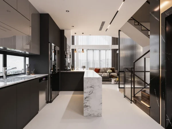 Thiết Kế Nội Thất Căn Hộ Duplex Thông Tầng Phong Cách Hiện đại - 2-thiet-ke-phong-bep-v68-110622
