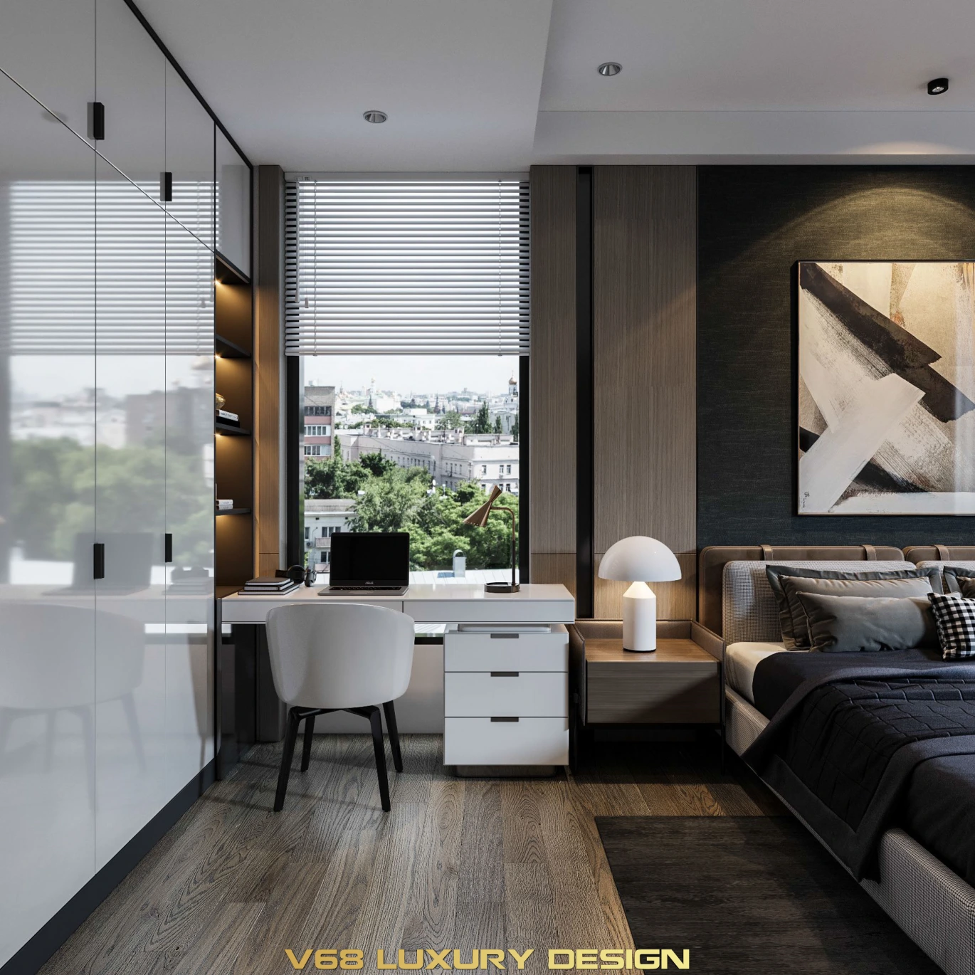 Thiết Kế Nội Thất Căn Hộ Duplex Thông Tầng Phong Cách Hiện đại - 4-noi-that-phong-ngu-v68-110622