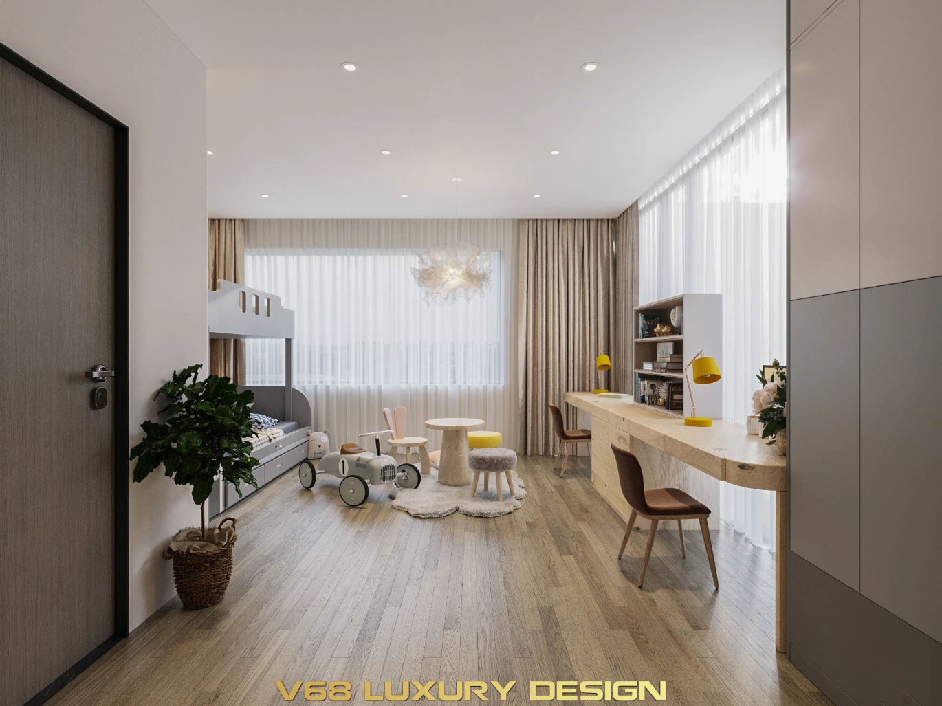 Thiết Kế Nội Thất Căn Hộ Duplex Thông Tầng Phong Cách Hiện đại - 5-thiet-ke-phong-ngu-em-be-v68-110622-3