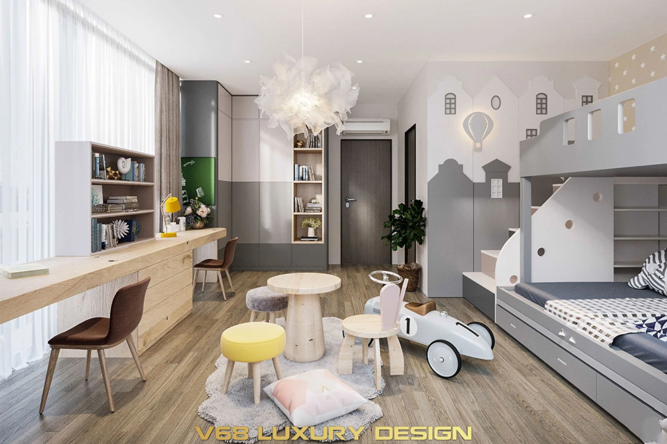 Thiết Kế Nội Thất Căn Hộ Duplex Thông Tầng Phong Cách Hiện đại - 5-thiet-ke-phong-ngu-em-be-v68-110622