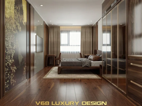 Thiết Kế Biệt Thự Nội Thất Gỗ óc Chó đẹp Sang Trọng-3 Phòng Ngủ Master 2