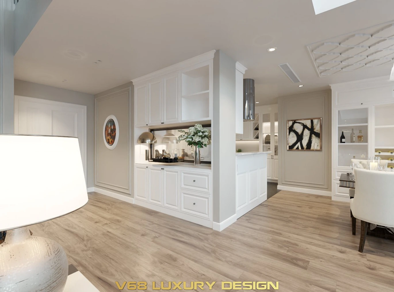 Thiết Kế Căn Hộ Duplex Nội Thất Phong Cách Tân Cổ điển -3 Tủ Bếp 4