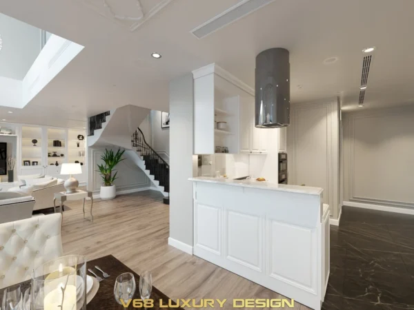 Thiết Kế Căn Hộ Duplex Nội Thất Phong Cách Tân Cổ điển -3 Tủ Bếp 5