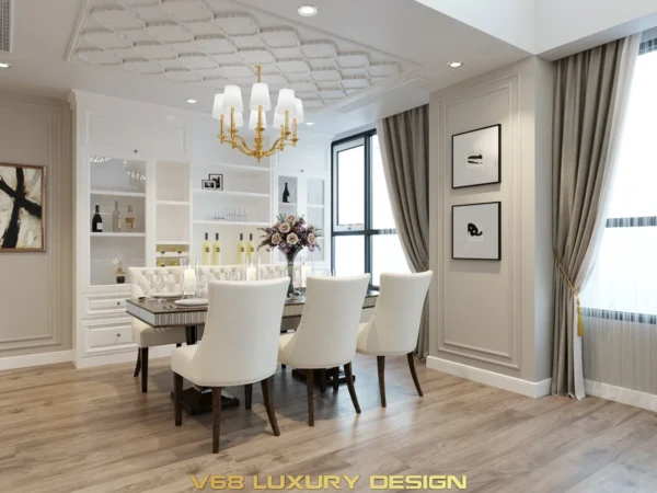 Thiết Kế Căn Hộ Duplex Nội Thất Phong Cách Tân Cổ điển -4 Phòng ăn 1
