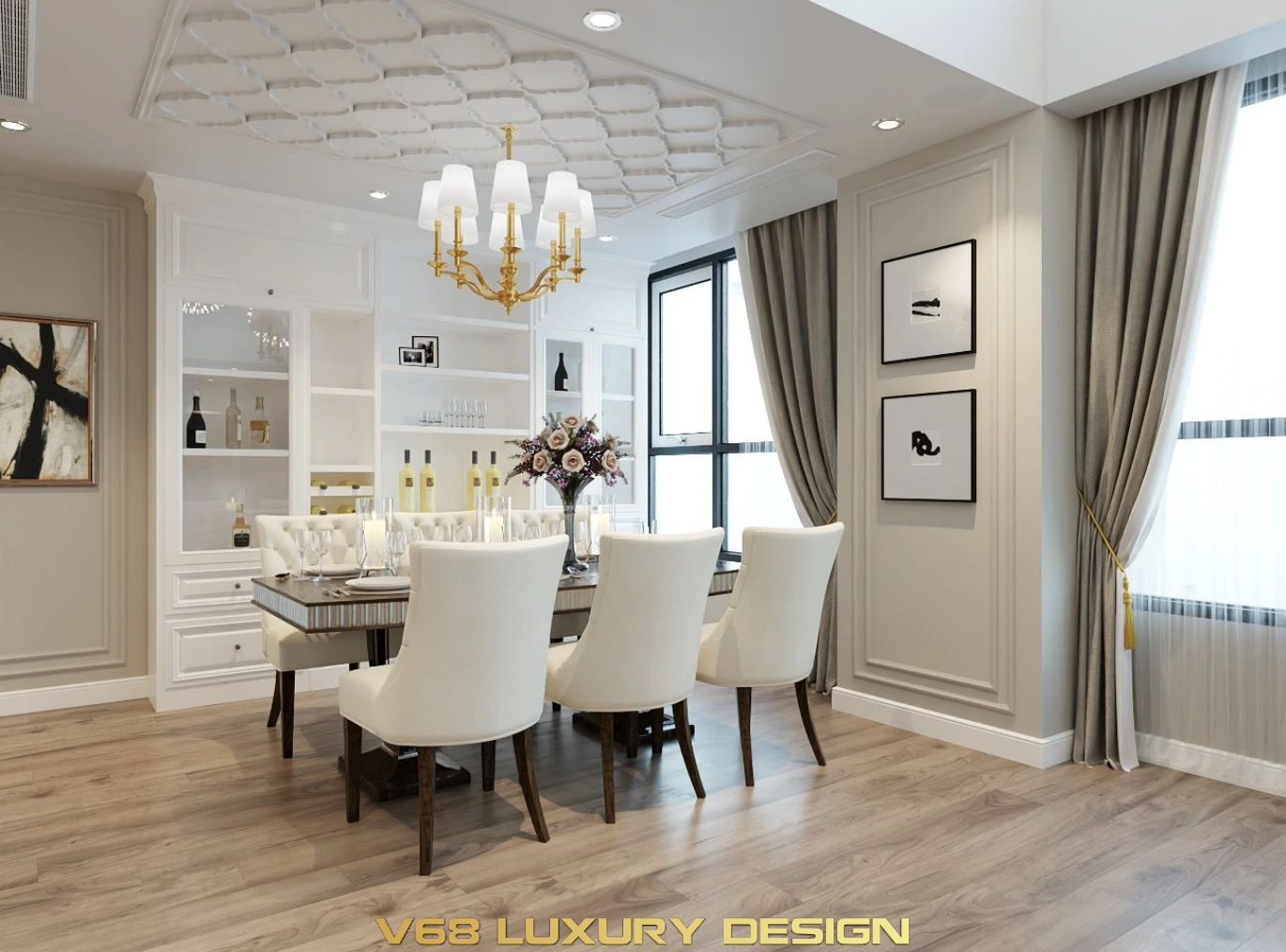 Thiết Kế Căn Hộ Duplex Nội Thất Phong Cách Tân Cổ điển -4 Phòng ăn 1