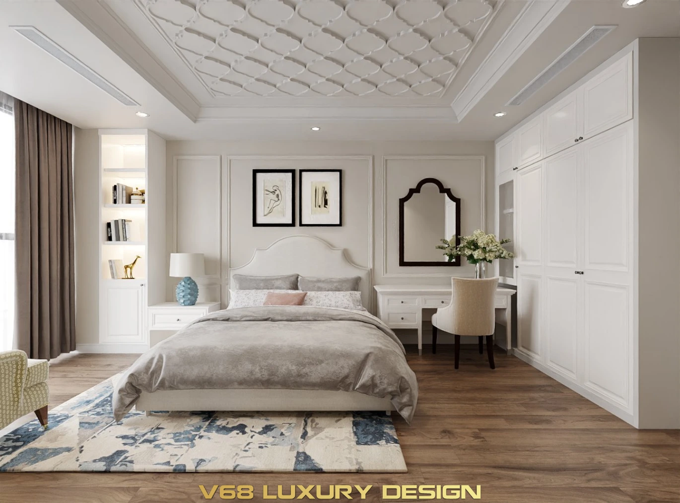 Thiết Kế Căn Hộ Duplex Nội Thất Phong Cách Tân Cổ điển -5 Thiết Kế Phòng Ngủ Master 1