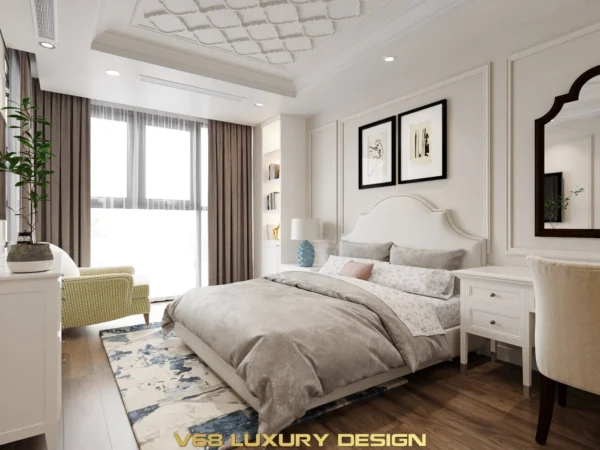 Thiết Kế Căn Hộ Duplex Nội Thất Phong Cách Tân Cổ điển -5 Thiết Kế Phòng Ngủ Master 2