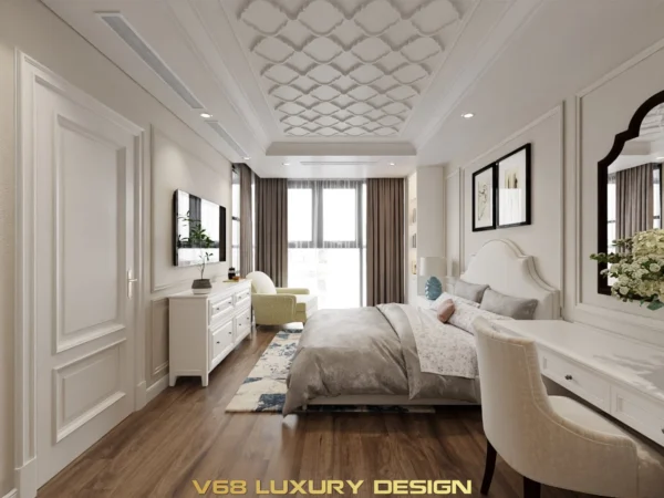 Thiết Kế Căn Hộ Duplex Nội Thất Phong Cách Tân Cổ điển -5 Thiết Kế Phòng Ngủ Master 3