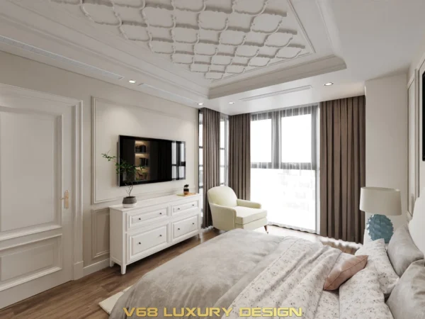 Thiết Kế Căn Hộ Duplex Nội Thất Phong Cách Tân Cổ điển -5 Thiết Kế Phòng Ngủ Master 4