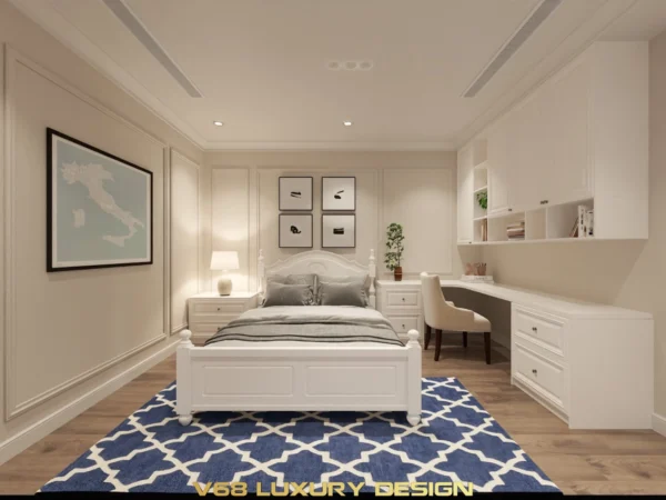 Thiết Kế Căn Hộ Duplex Nội Thất Phong Cách Tân Cổ điển -6 Phòng Ngủ Cho Con Trai Con Gái 1