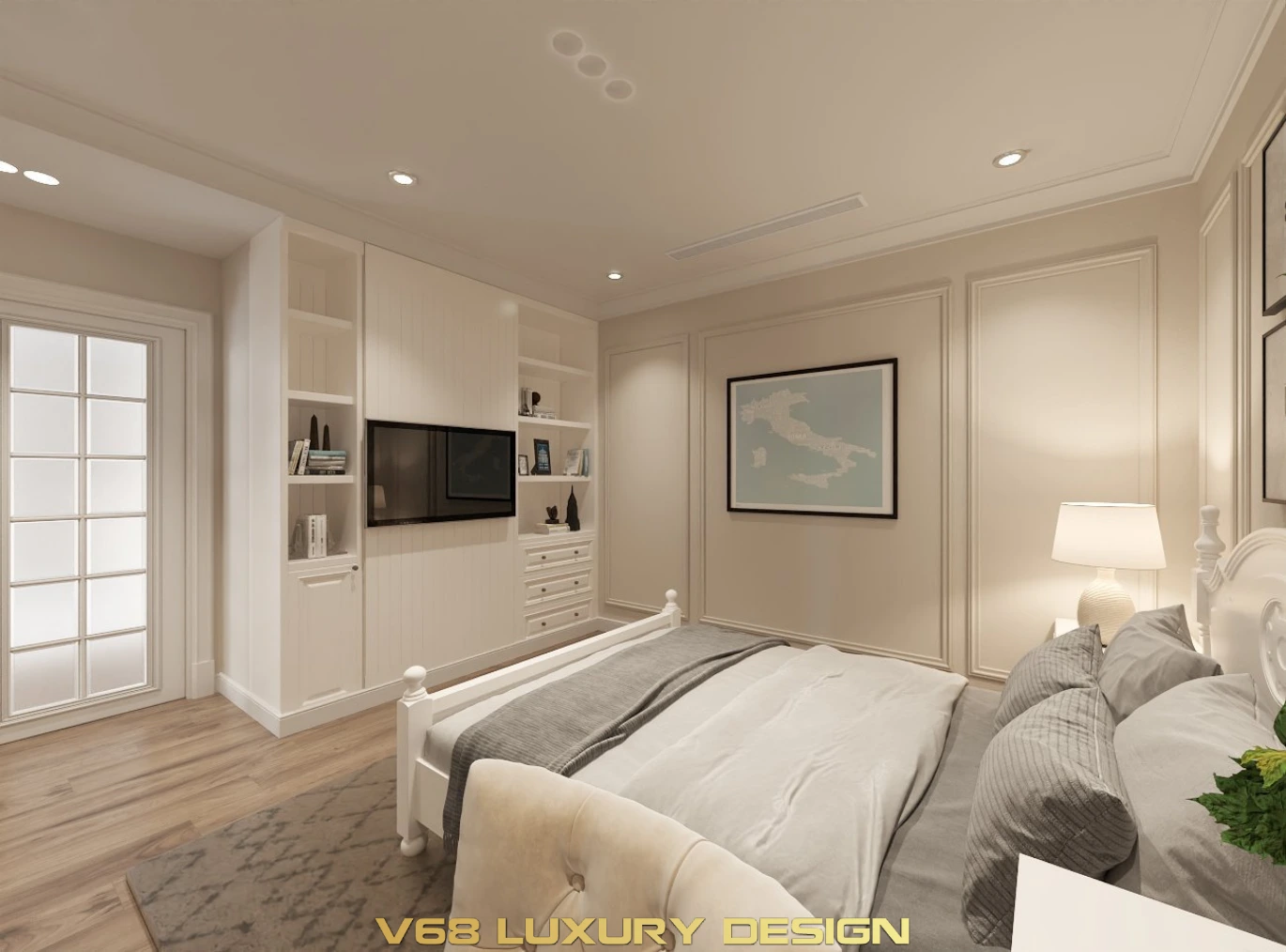 Thiết Kế Căn Hộ Duplex Nội Thất Phong Cách Tân Cổ điển -6 Phòng Ngủ Cho Con Trai Con Gái 4