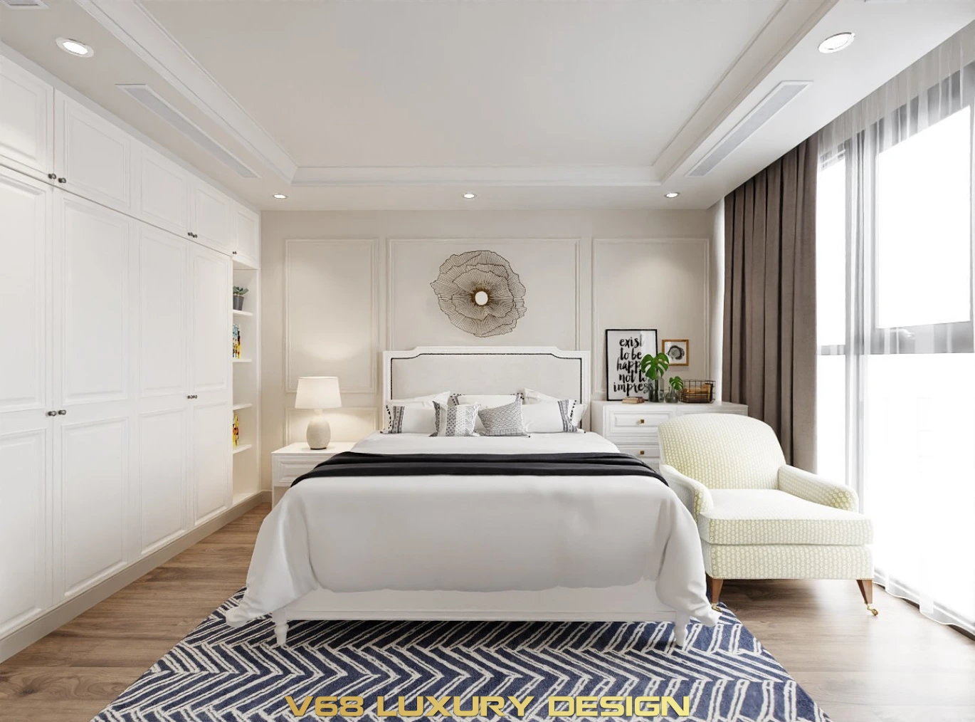 Thiết Kế Căn Hộ Duplex Nội Thất Phong Cách Tân Cổ điển -7 Thiết Kế Phòng Ngủ Phụ 1