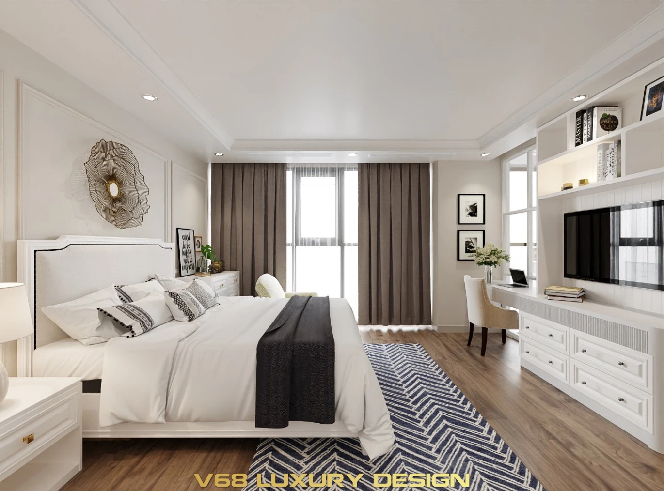 Thiết Kế Căn Hộ Duplex Nội Thất Phong Cách Tân Cổ điển -7 Thiết Kế Phòng Ngủ Phụ 2