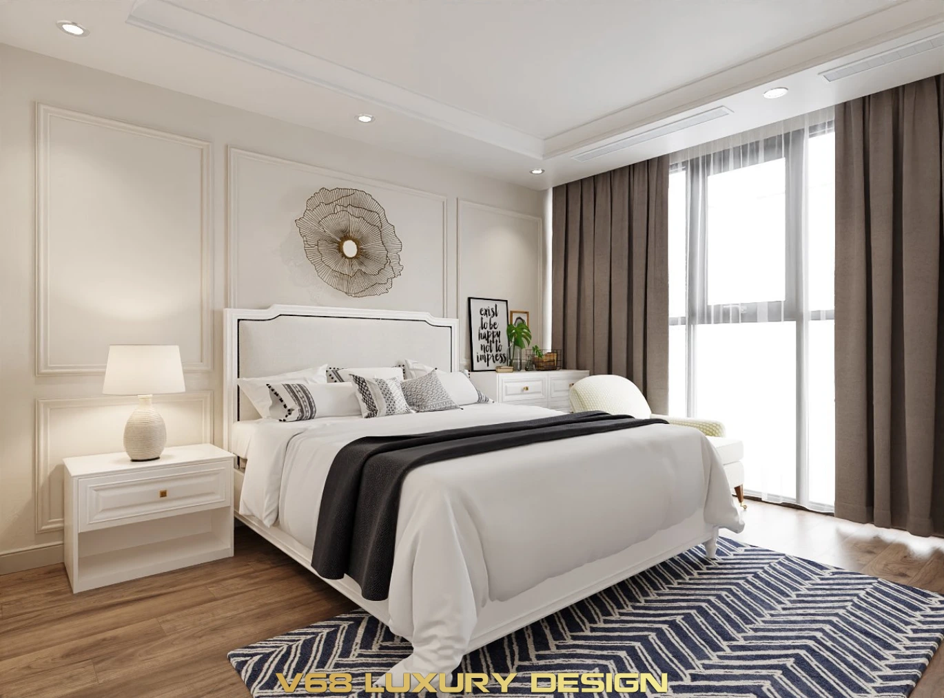 Thiết Kế Căn Hộ Duplex Nội Thất Phong Cách Tân Cổ điển -7 Thiết Kế Phòng Ngủ Phụ 3