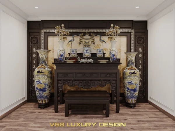 Thiết Kế Nội Thất Biệt Thự Tân Cổ điểnphòng Thờ 1