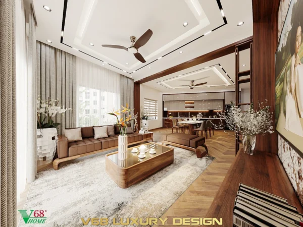 Thiết Kế Nội Thất Nhà Phố Hiện đại Tại Hưng Yên -1 Phòng Khách 1