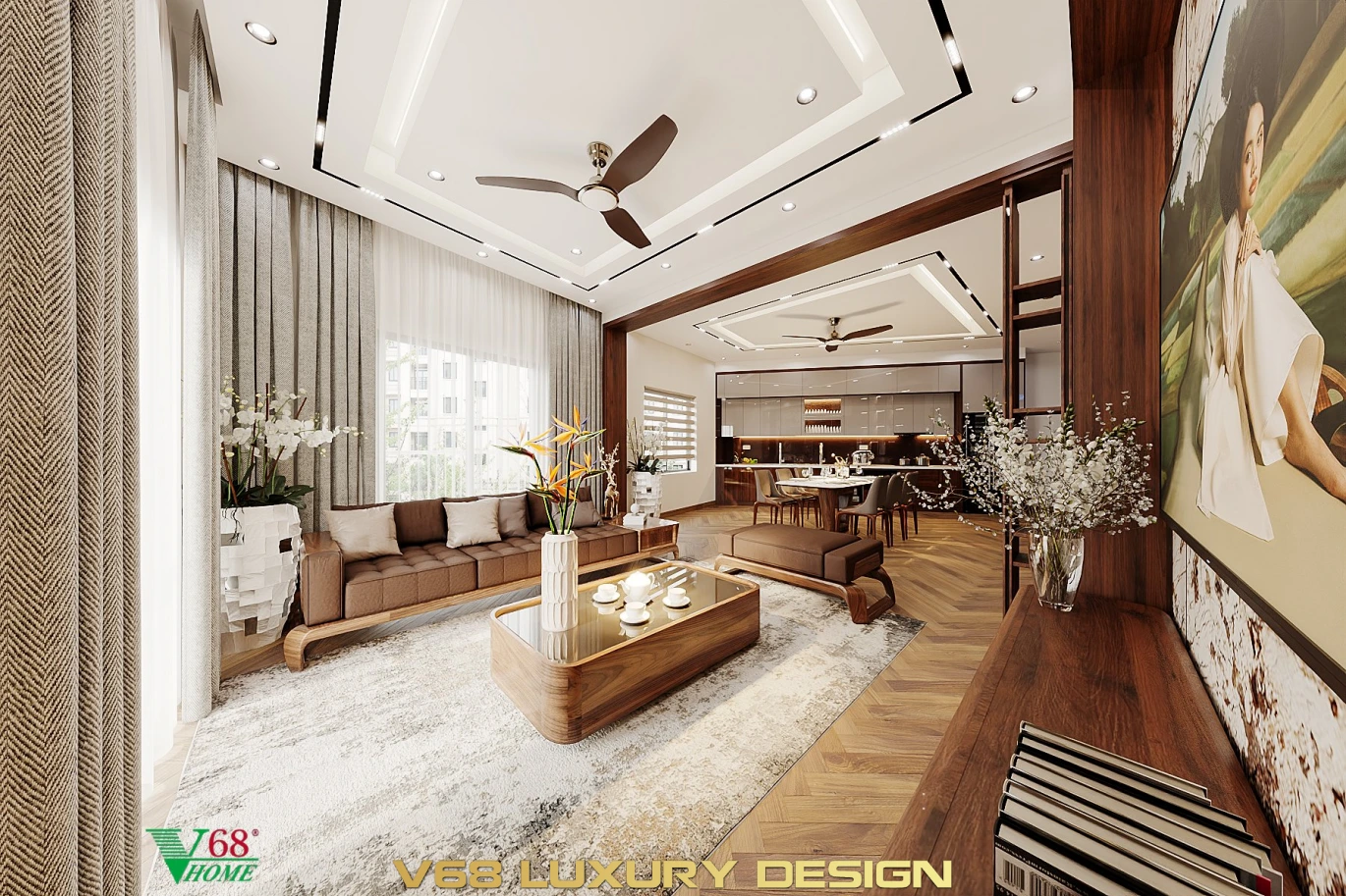 Thiết Kế Nội Thất Nhà Phố Hiện đại Tại Hưng Yên -1 Phòng Khách 1