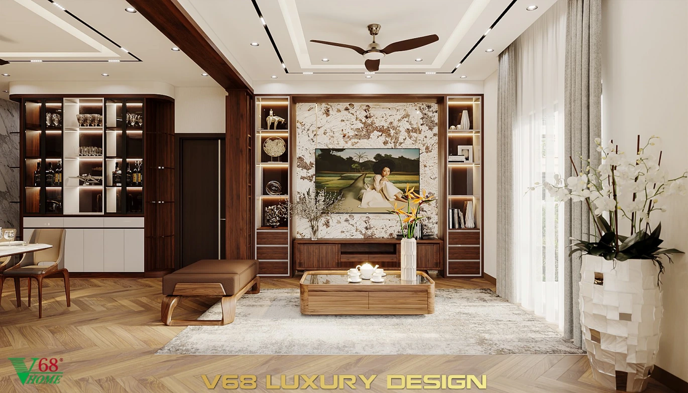 Thiết Kế Nội Thất Nhà Phố Hiện đại Tại Hưng Yên -1 Phòng Khách 3