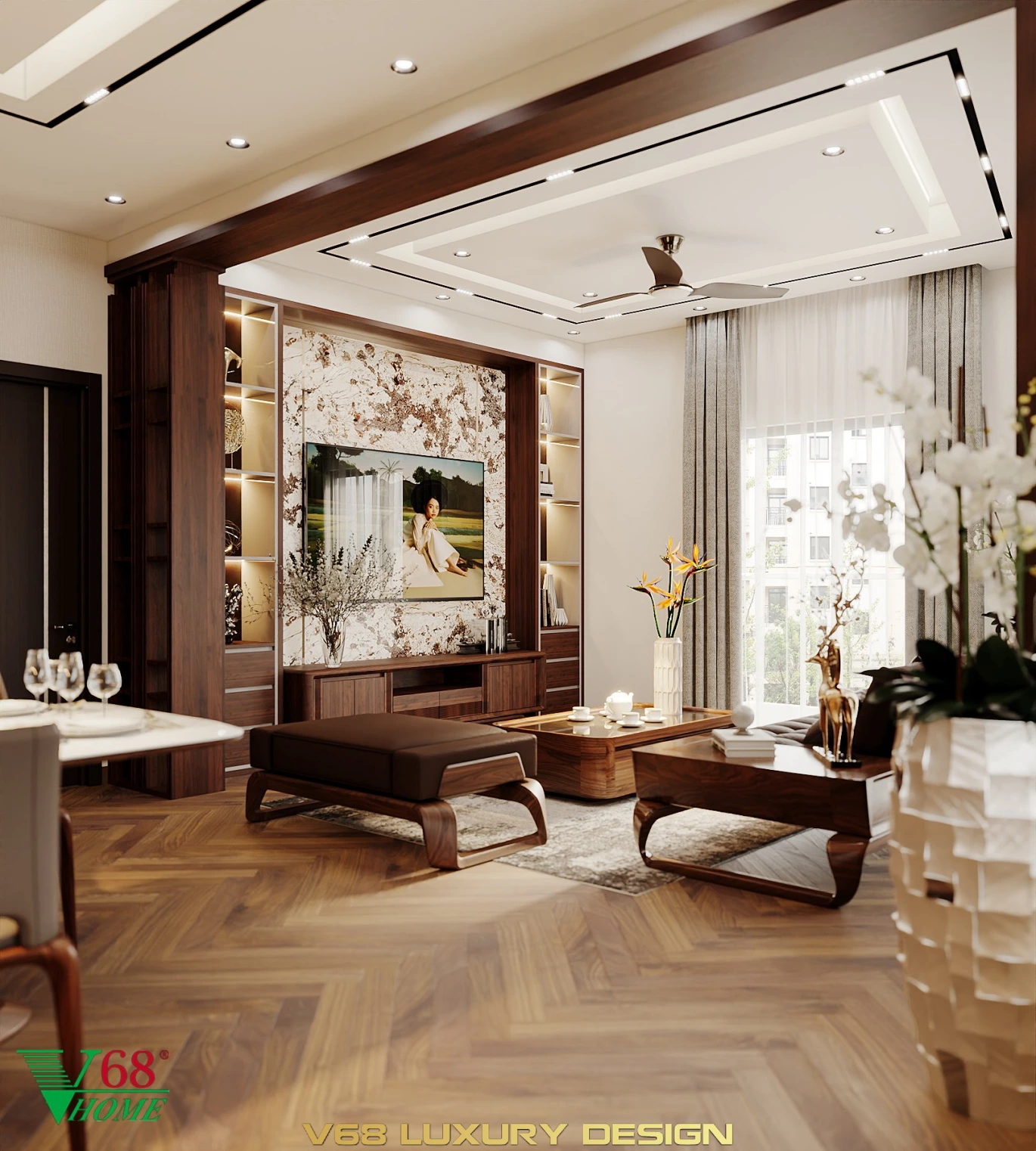 Thiết Kế Nội Thất Nhà Phố Hiện đại Tại Hưng Yên -1 Phòng Khách 4