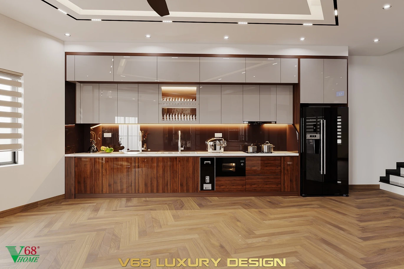 Thiết Kế Nội Thất Nhà Phố Hiện đại Tại Hưng Yên -3 Tủ Bếp