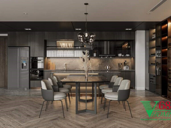 Mẫu tủ bếp nhà phố đẹp