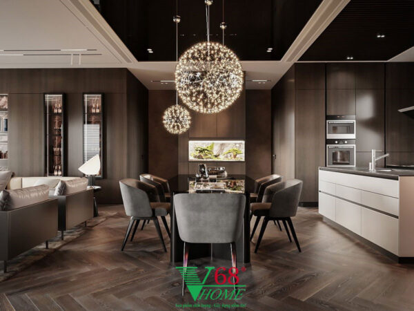 thiết kế phòng ăn nhà phố