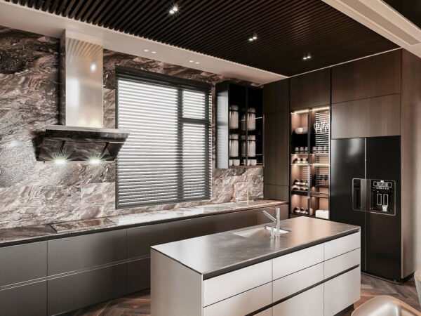 phòng bếp nhà phố hiện dại