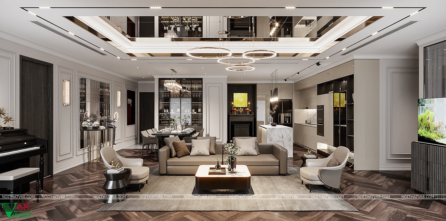 Thiết kế nội thất căn hộ 02-04 chung cư T4 Times City