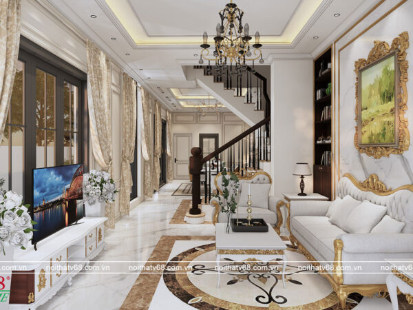 nội thất nhà phố tân cổ điển