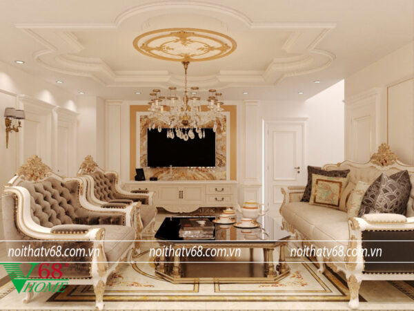 thiết kế phòng khách căn hộ duplex