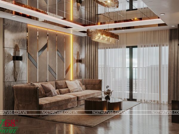 Thiết kế phòng khách hiện đại sang trọng