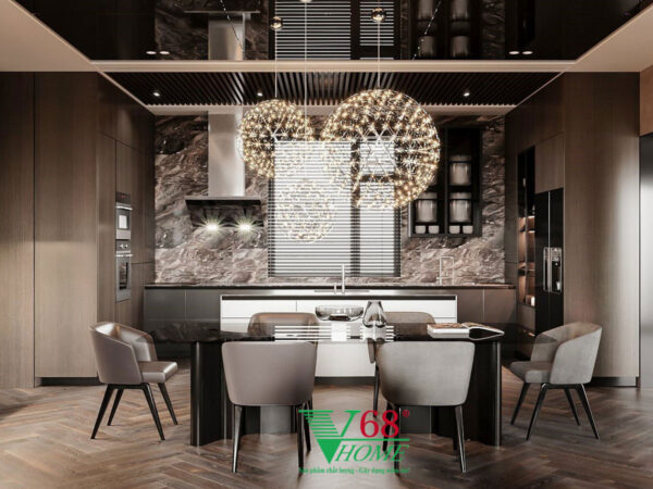 phòng ăn nhà phố hiện đại