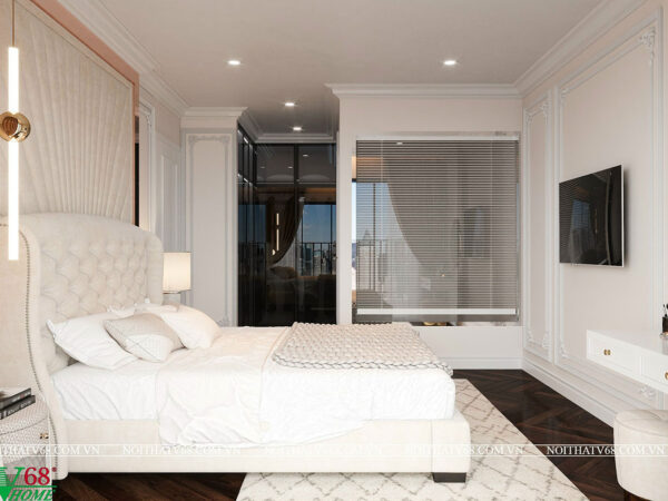 thiết kế phòng ngủ tân cổ điển