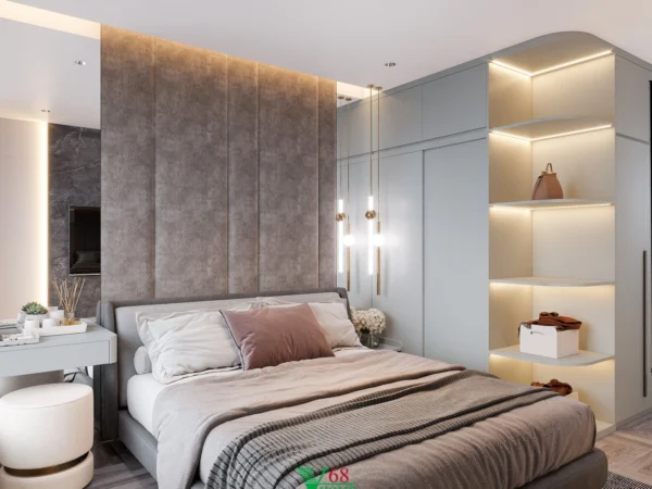 Nội Thất Căn Hộ Chung Cư Tân Cổ điển Tại Brg Dianamond Residence D021505 Pn Master 1a