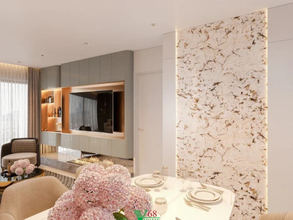 Nội Thất Căn Hộ Chung Cư Tân Cổ điển Tại Brg Dianamond Residence D021505 Phòng Khách 4