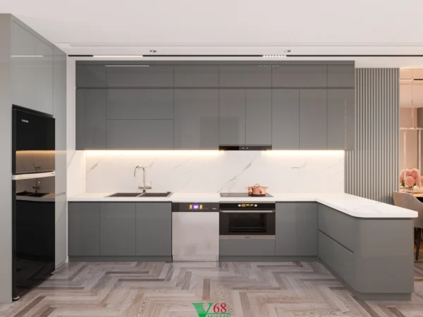 Nội Thất Căn Hộ Chung Cư Tân Cổ điển Tại Brg Dianamond Residence D021505 Tủ Bếp