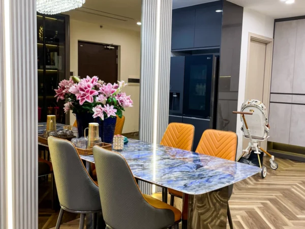 Thiết Kế Nội Thất Chung Cư Feliz Home 1710 Có 3 Phòng Ngủ Bàn ăn 1