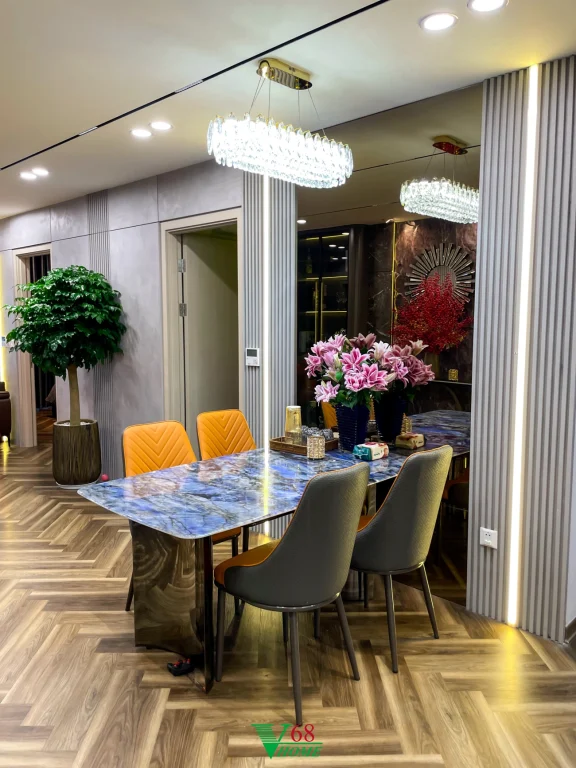 Thiết Kế Nội Thất Chung Cư Feliz Home 1710 Có 3 Phòng Ngủ Bàn ăn 2
