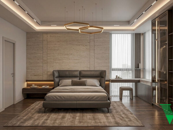Phòng ngủ 2 Luxury hiện đại Không gian nội thất biệt thự cao cấp V68