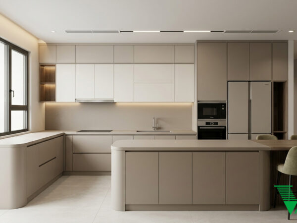 Phòng bếp Hiện đại Không gian nội thất chung cư cao cấp V68