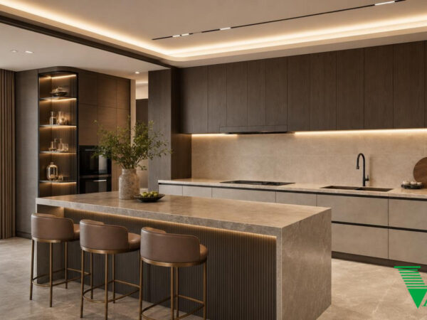 Phòng bếp Luxury hiện đại Không gian nội thất biệt thự cao cấp V68
